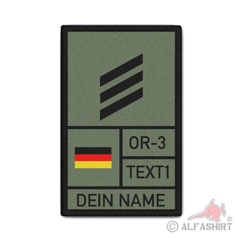 HG mit Namen Hauptgefreiter Bundeswehr Dienstgrad Abzeichen  #38617