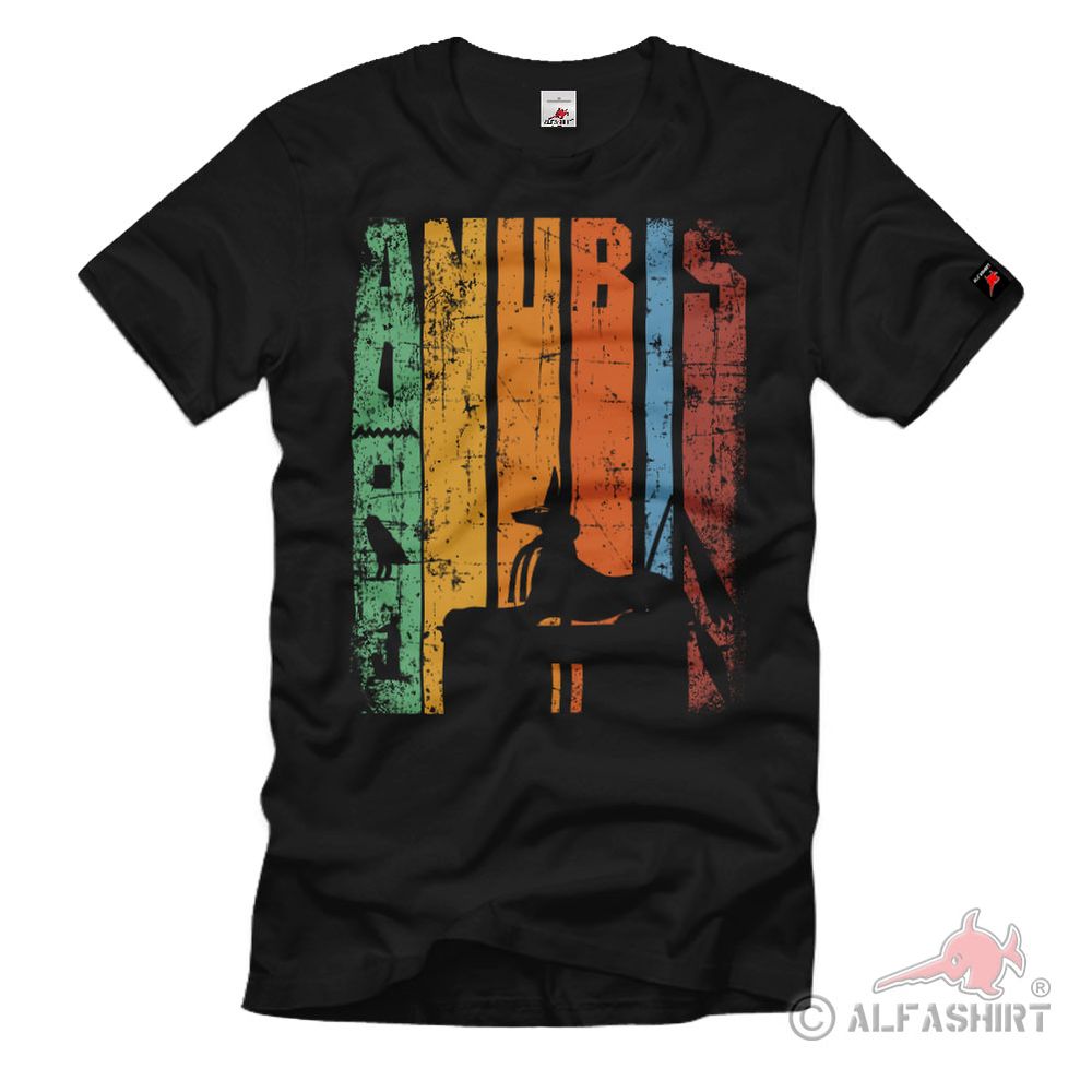 Anubis Ancient Egyptian God Death Rites Mummification Black Dog T-Shirt # 34606