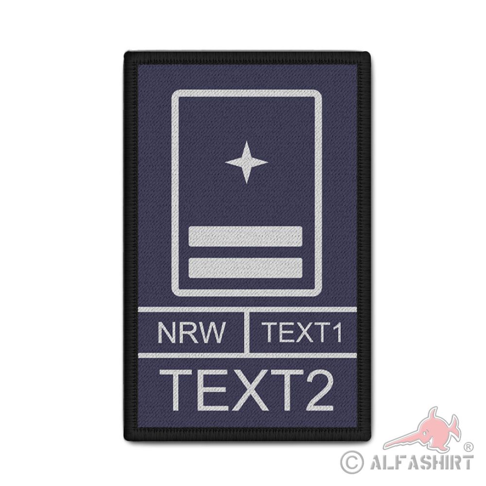 Rank Patch 9,8x6cm personalisiert Freiwillige Feuerwehr FF Dienstgrad #43584