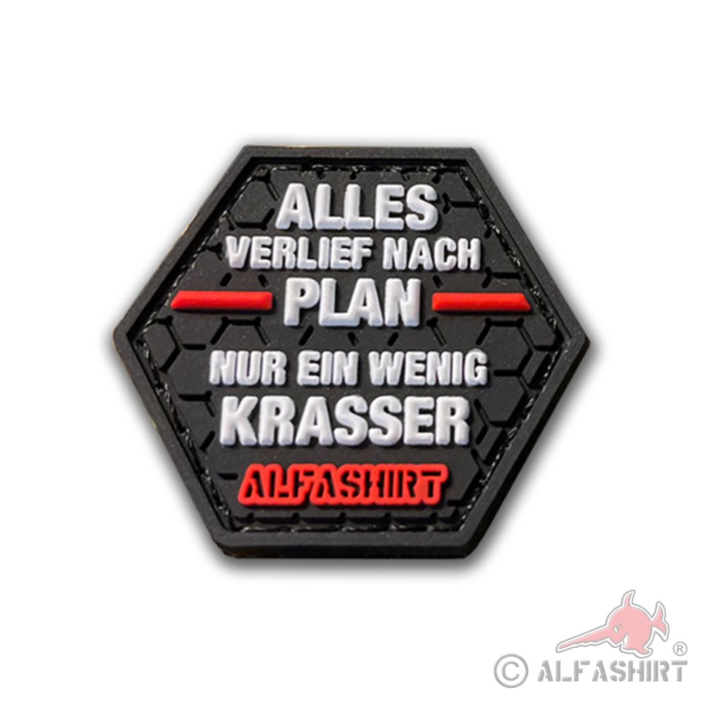 3D-Patch ALLES VERLIEF NACH PLAN,NUR EIN WENIG KRASSER 3,5x4cm #40837