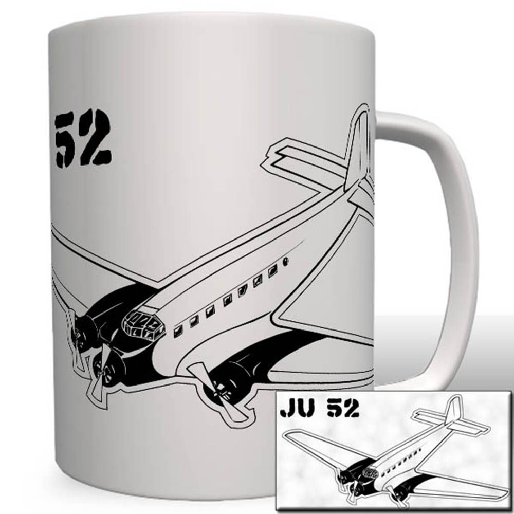 JU 52 Tante JU Flugzeug Luftwaffe - Tasse Becher Kaffee #3216