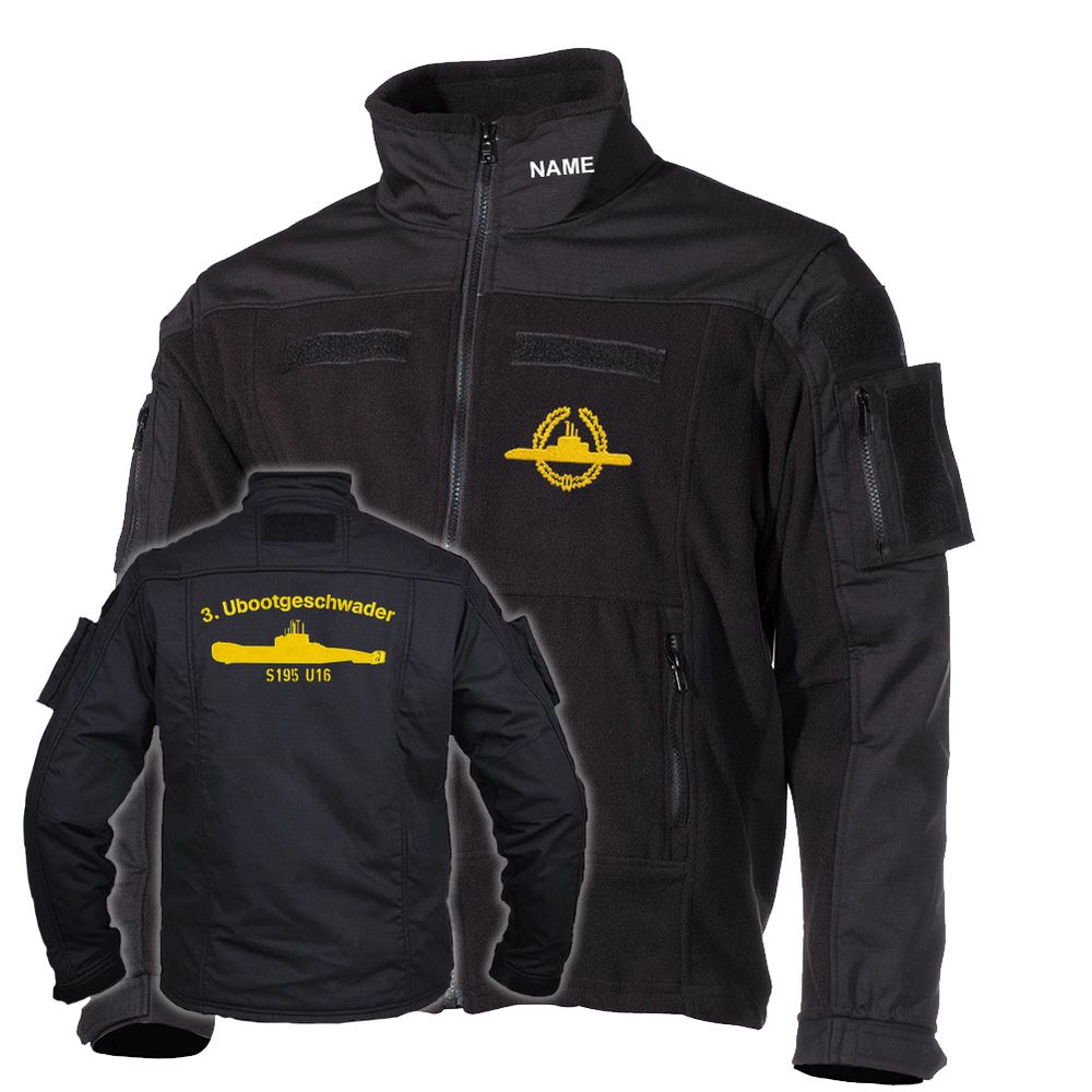 Fleecejacke Gestickt 3 Ubootgeschwader U 16 S195 Bundesmarine Fleecejacke #47987