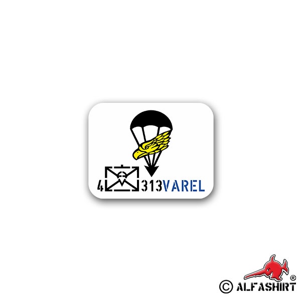 Sticker 4 Kp FschJgBtl 313 Company Fallschirmjägerbtl 9x7cm A2404