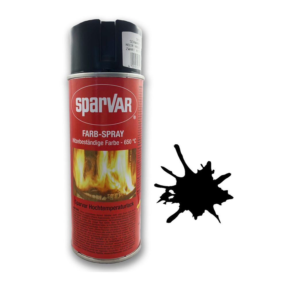 Farbspray Hitzebständige Farbe Auspuff Lackierung Rostschutz Schwarz #32815