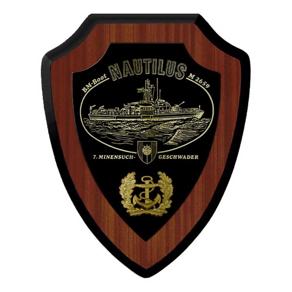 Wappenschild BM Boot Nautilus M2659 Bordwappen Schiffsplakette Wappen #47096