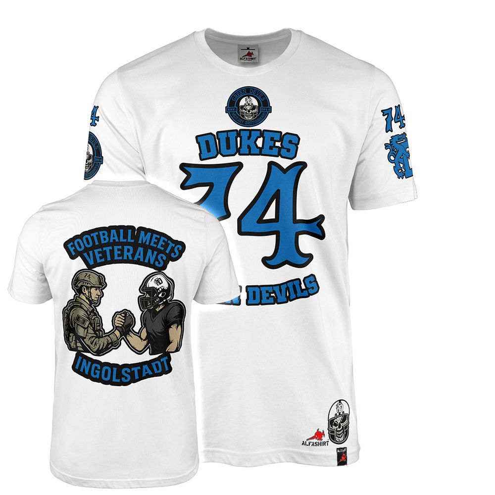 T-Shirt Ingolstadt Weiss-Blau #K03307