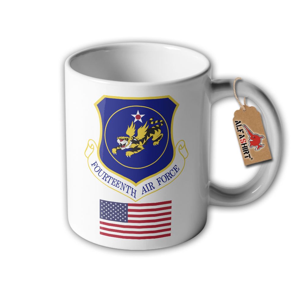 Tasse Fourteenth Air Force USA Amerika 14 US Luftflotte Abzeichen Burma #32444