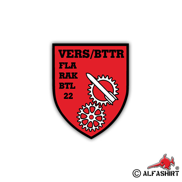 Aufkleber/Sticker FlaRak 22 Wappen Abzeichen Burbach BW Militär 7x6cm A1207