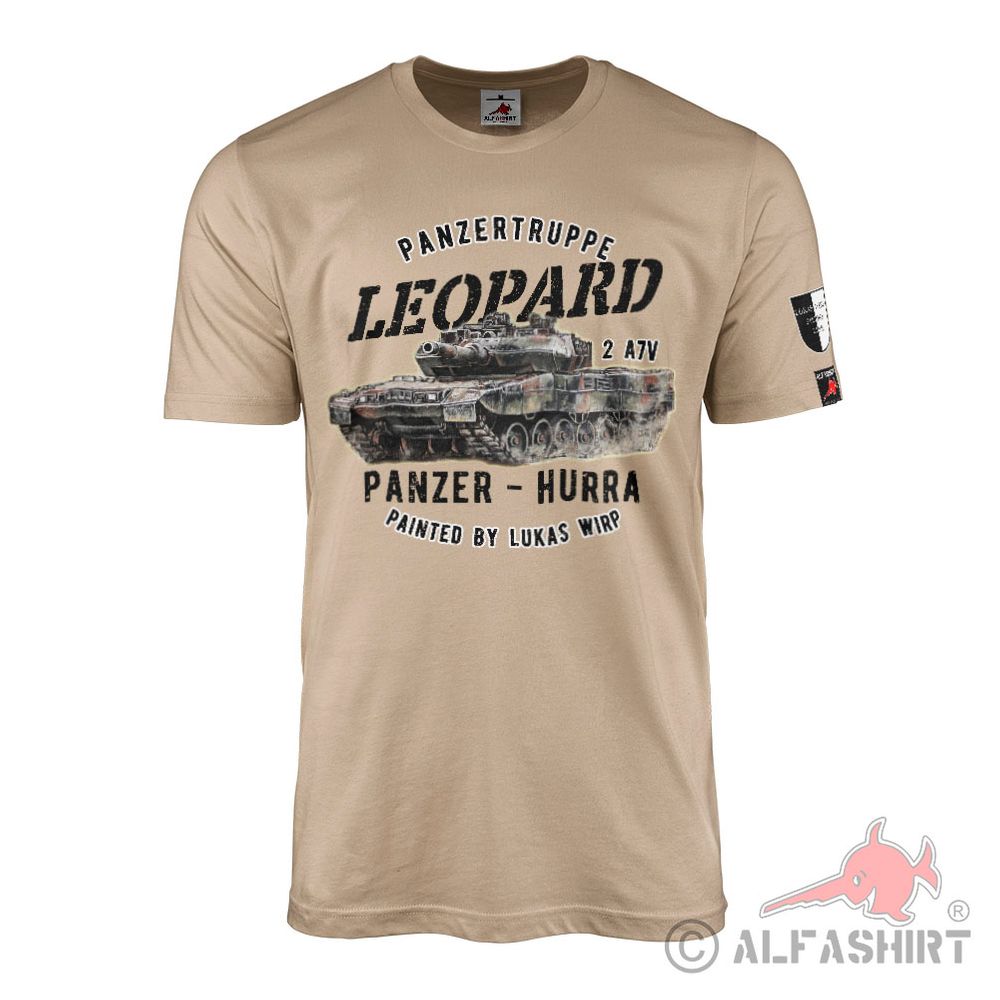 Lukas Wirp Leopard 2 A7V Panzer Bundeswehr Leo Zeichnung Bild T-Shirt #43706