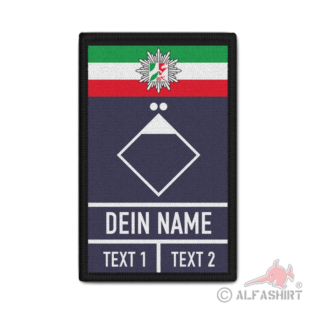 Rank Patch Polizei Dienstgrad Personenkennzeichen Taktisches Zeichen NRW #40451