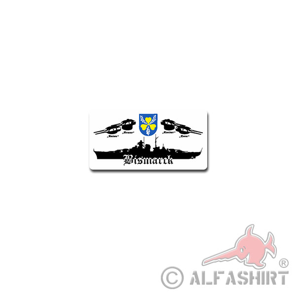 Battleship Bismarck Sticker German Kriegsmarine Bismarck 10x5cm # A3771