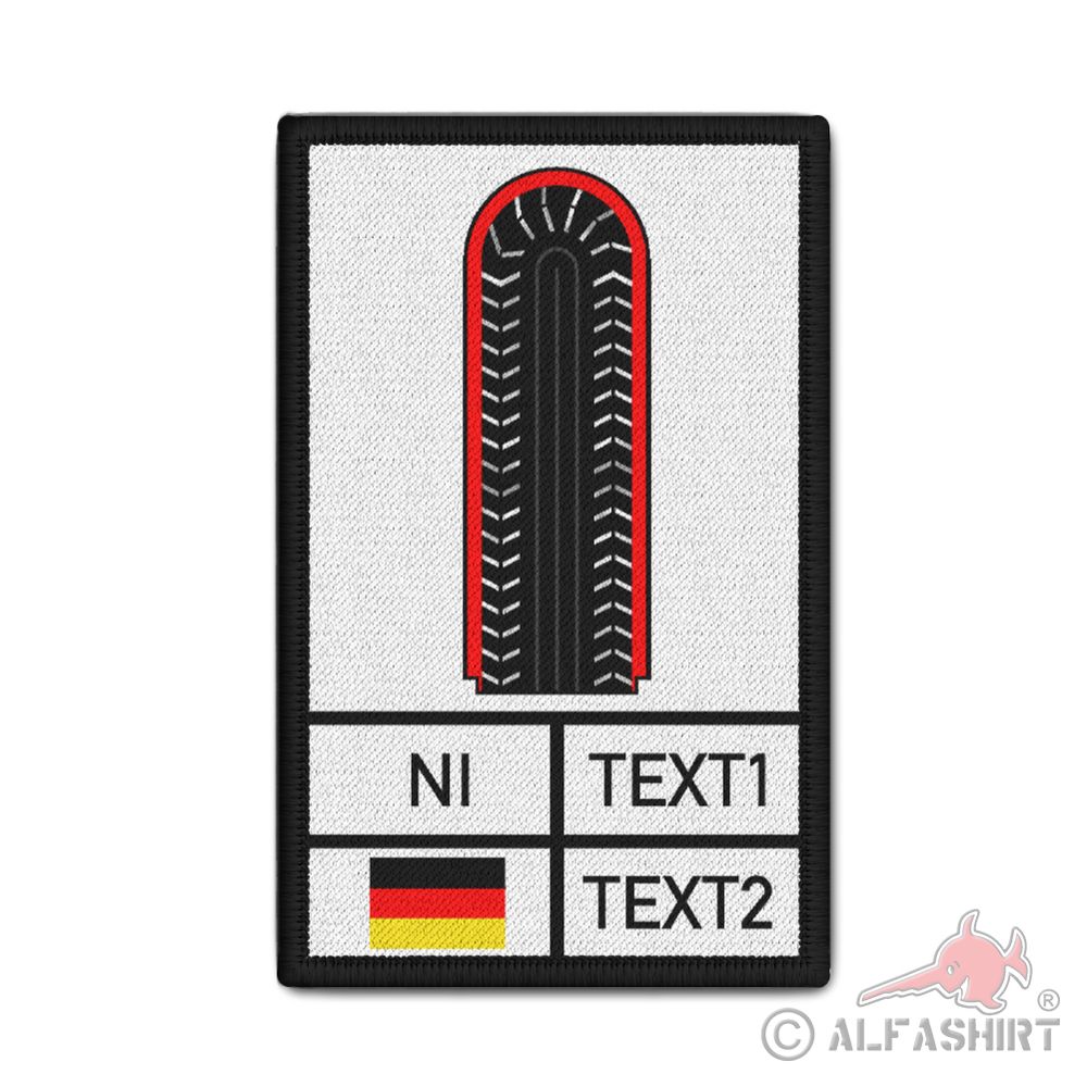 Personalisiert Rank Patch Feuerwehr Niedersachsen Dienstgrad Aufnäher #37832