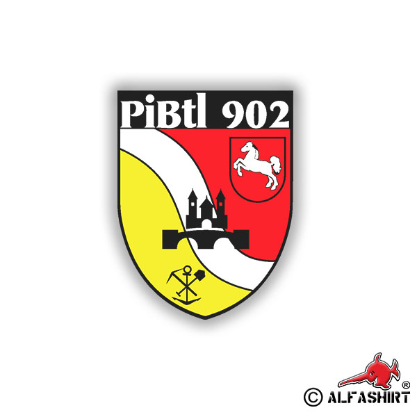 Sticker PiBtl 902 Pioneer Battalion Bundeswehr coat of arms 5x5cm # A675