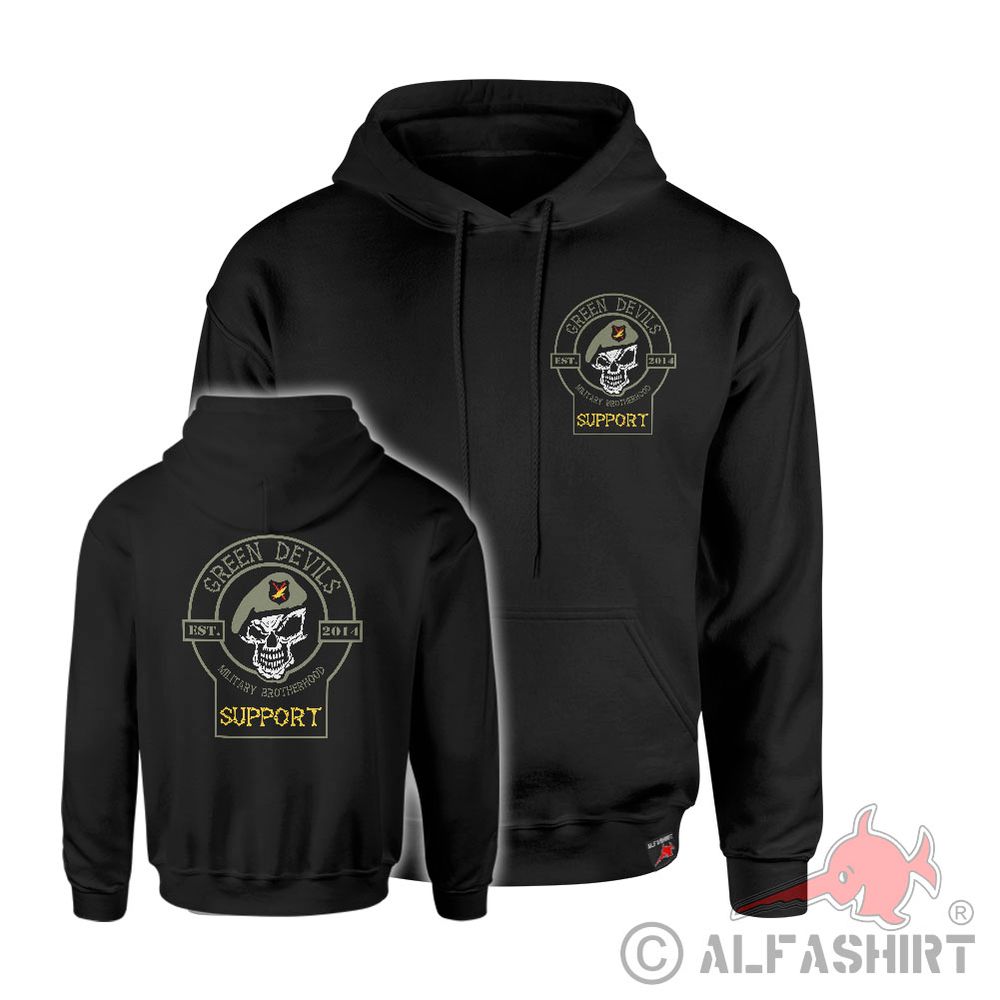Hoodie schwarz Green Devils Support S43387