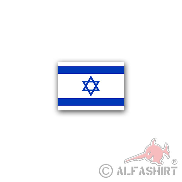 Aufkleber/Sticker Israel Flagge Staat Vorderasien Ivrit Arabisch 10x7cm A2957