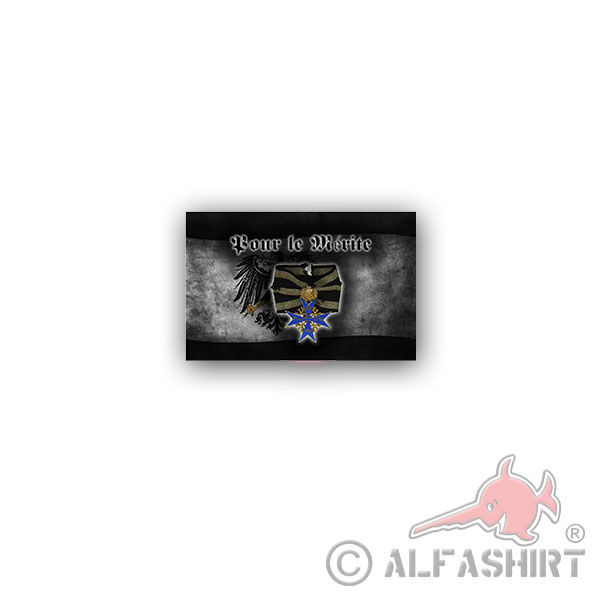 Sticker Pour le Mérite Order Merit Kingdom of Prussia 9x7cm A3243
