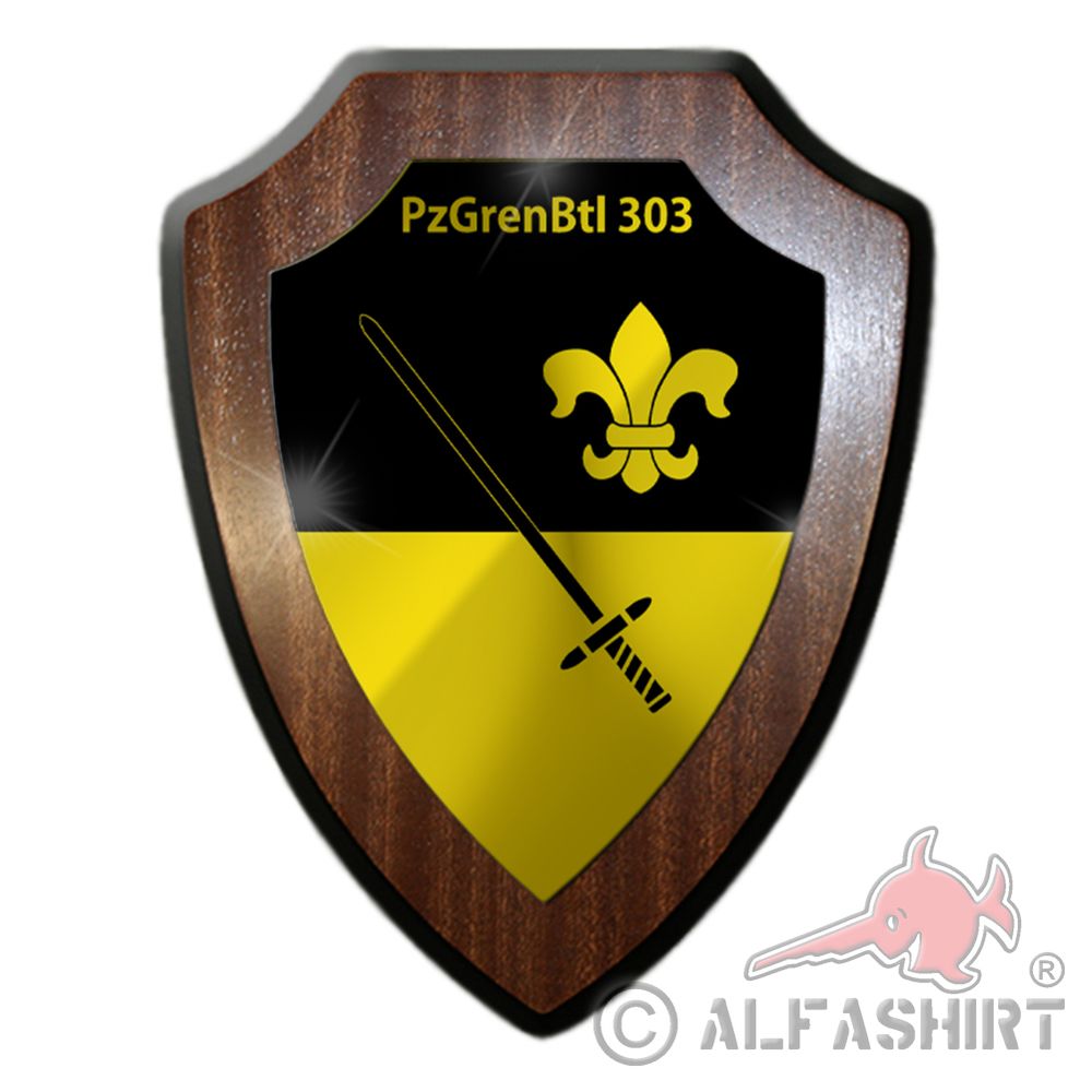 Heraldic shield PzgrenBtl 303 Marder armored personnel carrier Panzergrenadier Panzer # 34952