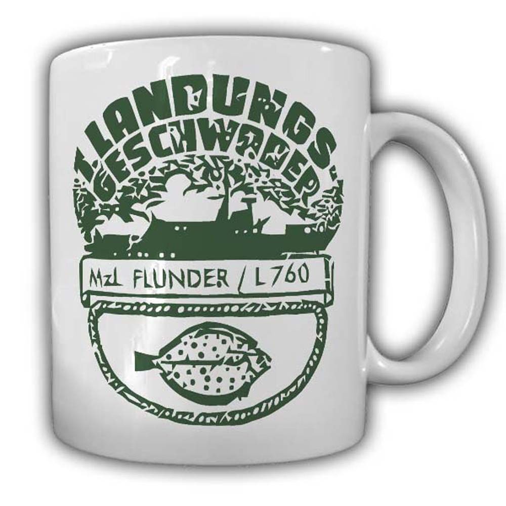 Tasse 1 Landungsgeschwader Mzl Flunder L 760 Marine Bundemarine Boot #23887