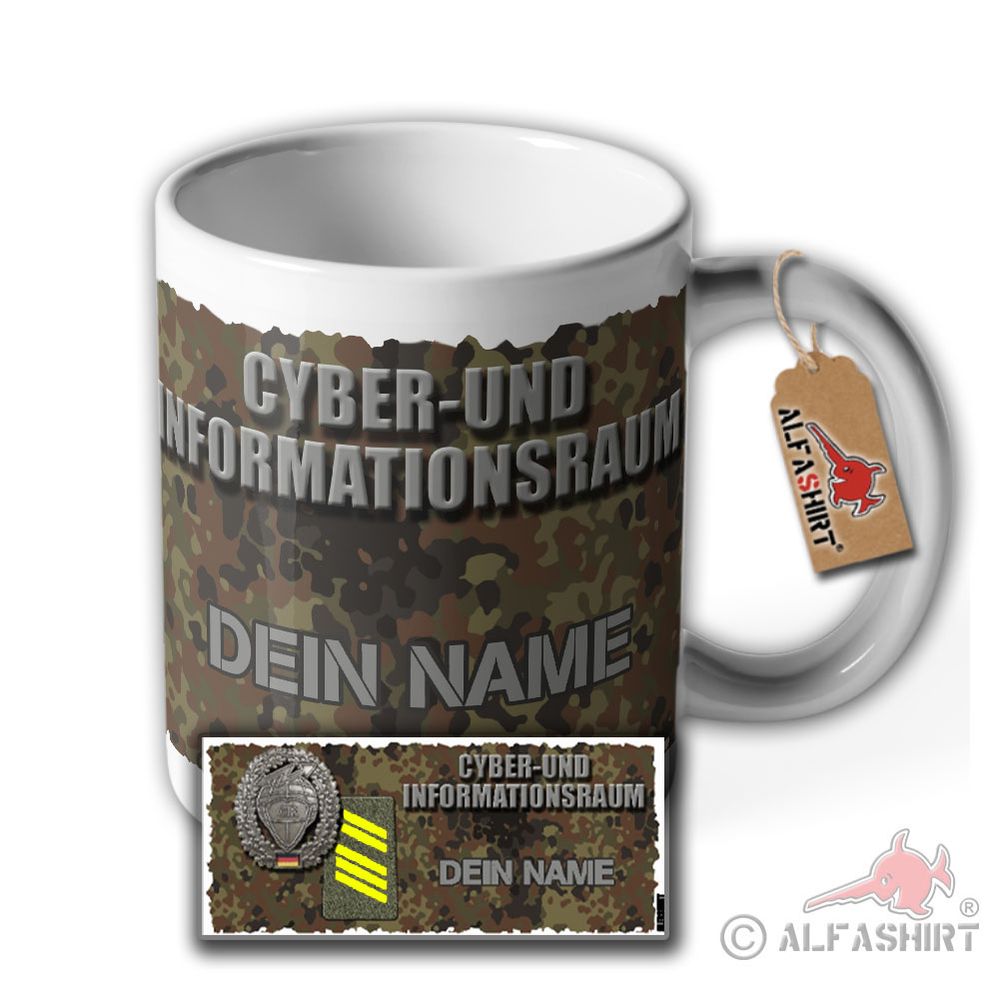Tasse Bundeswehr Alfashirt Truppengattung Dienstrang Dein Name Auswahl#34987