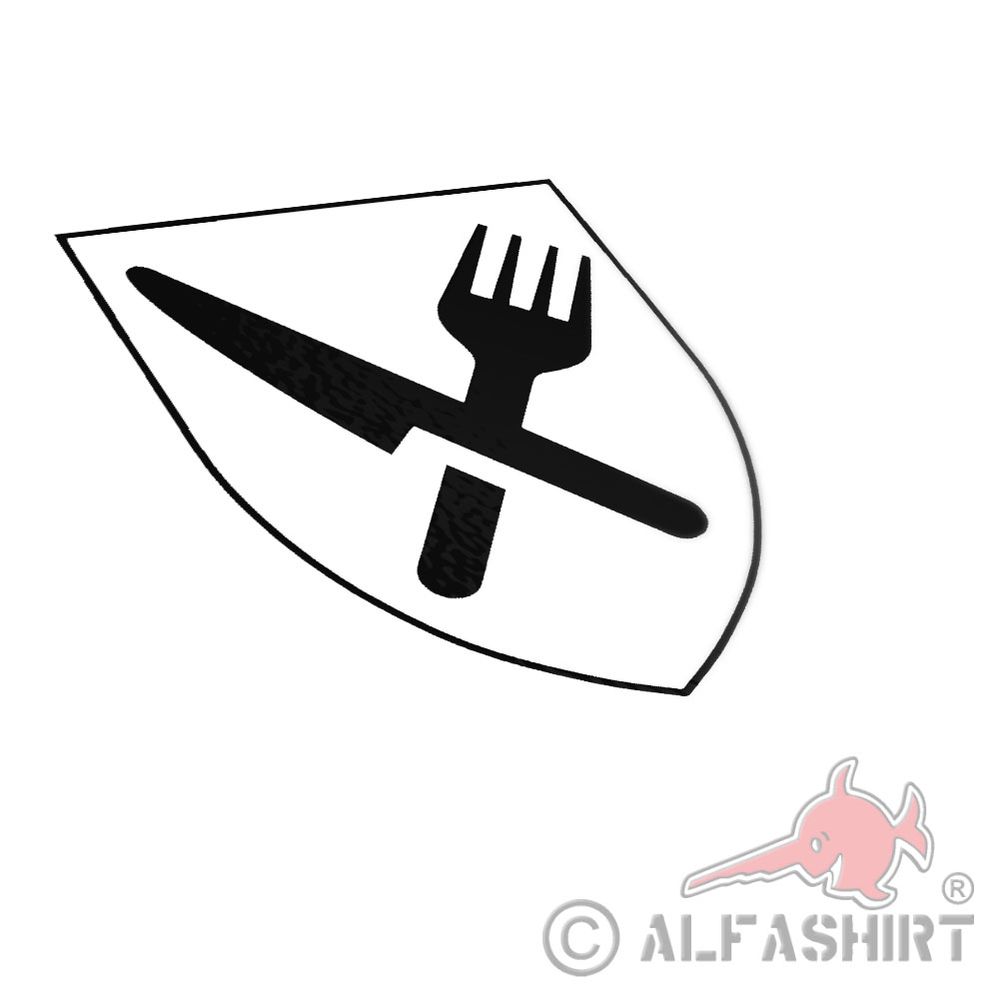 Wappen Messer und Gabel Besteck Küche Göffel Geschirr Outdoor 15 x 11,5 #A4886