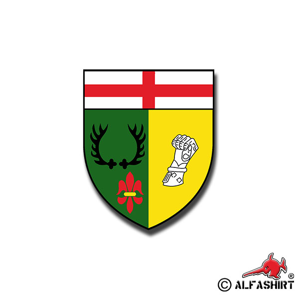 Aufkleber/Sticker PzBtl 543 Panzerbataillon Hermeskeil BW Wappen 6x7cm A1388