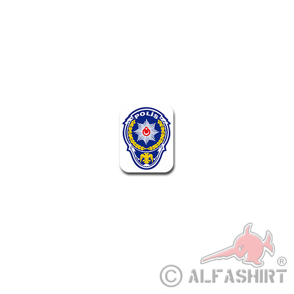Coat of Arms of the Turkish Police Sticker Sticker General Directorate 6x7cm # A3804