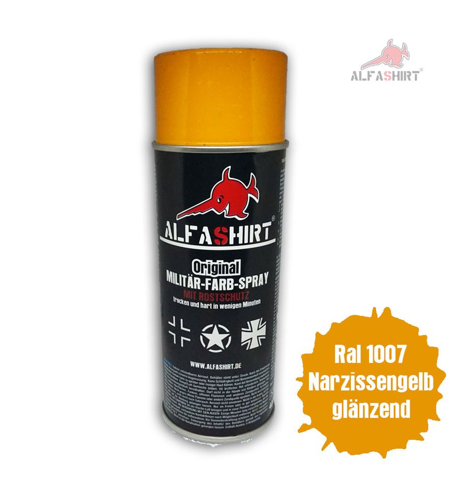 Farbspray Ral 1007 Narzissengelb glänzend Farbe Wanderweg Wandern Signal #25382