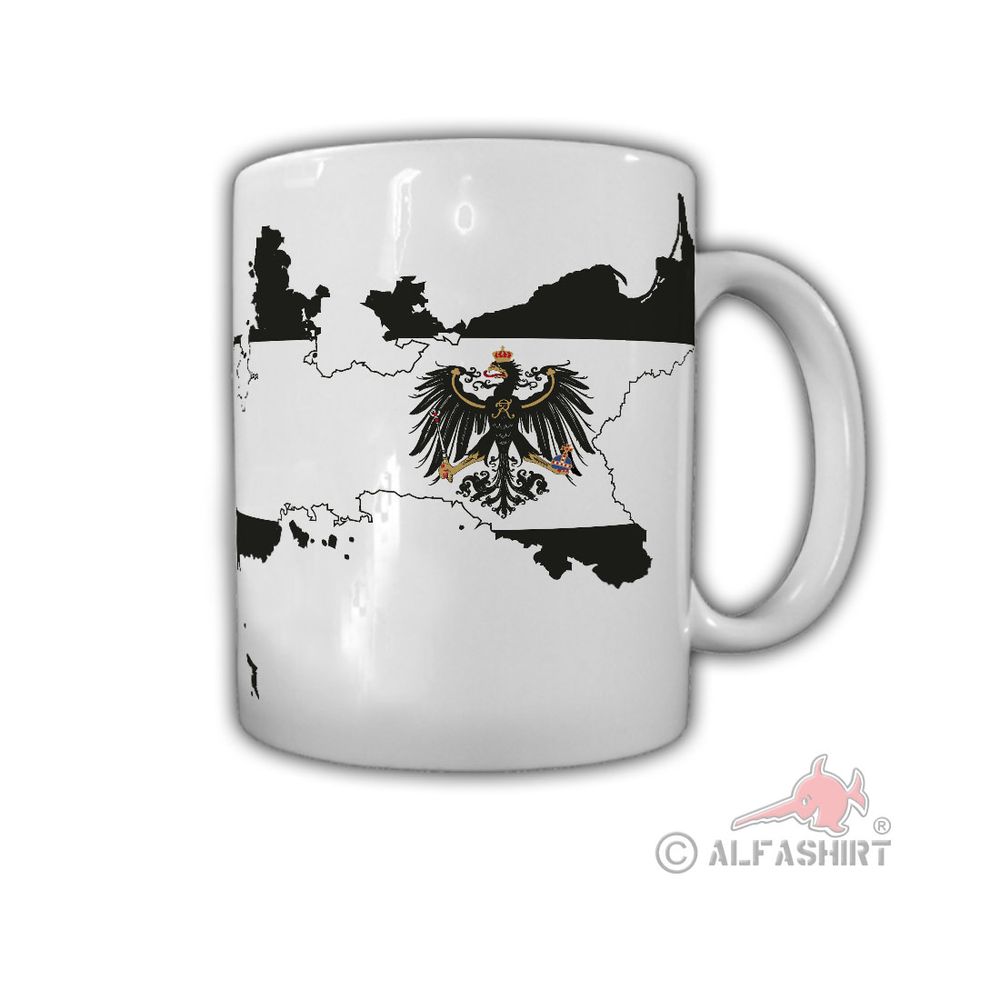 Preußen Land-Karte Flagge Ostpreußen Old Germany Adler Heimat Kaffee #27791