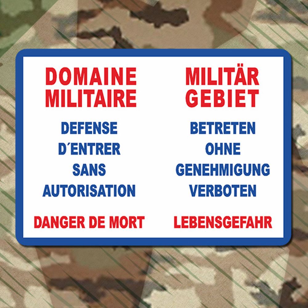 Domaine Militare Military Area Military Security Wall Decal 45x33cm A294