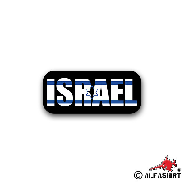 Sticker Israel State of West Asia Jerusalem Flag Flag 16x7cm A1725