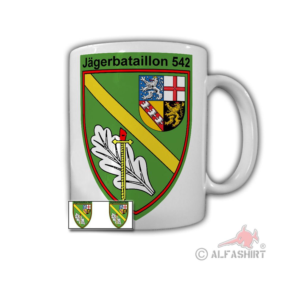 Tasse JgBtl 542 Jägerbataillon Bundeswehr Abzeichen Bexbach Jäger #27167