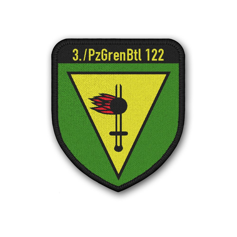 Patch 3 PzGrenBtl 122 Panzer Grenadier Battalion Company Badge # 31956