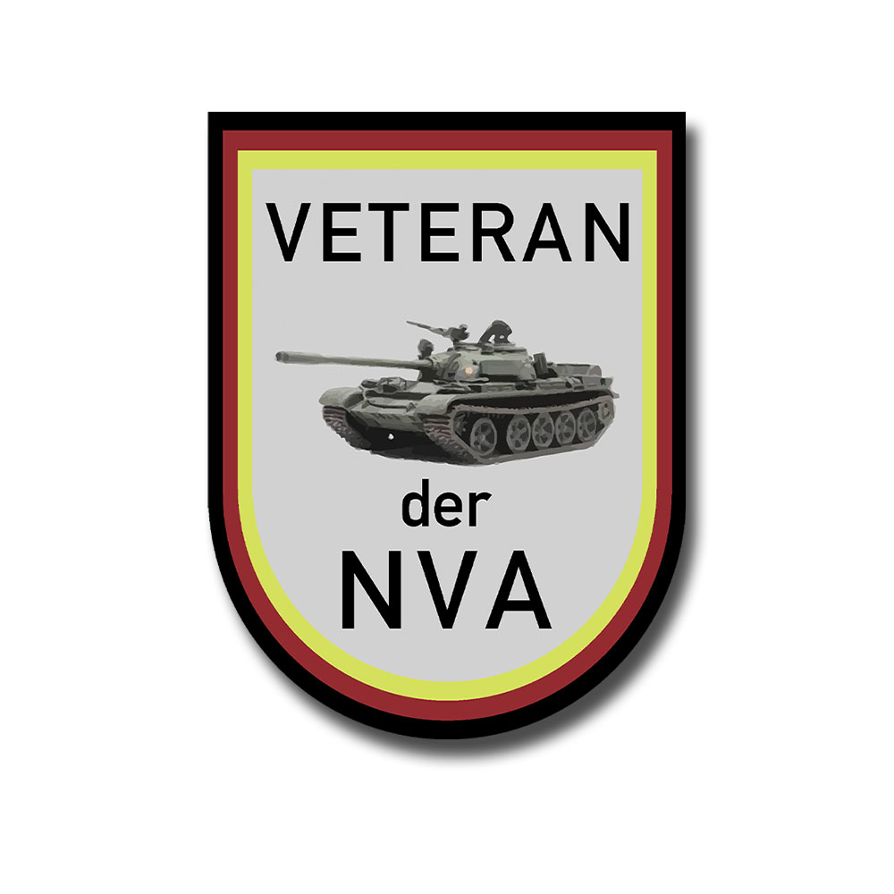 Sticker veteran NVA people's army tank T-55A soldier veteran 7x5cm #A6255
