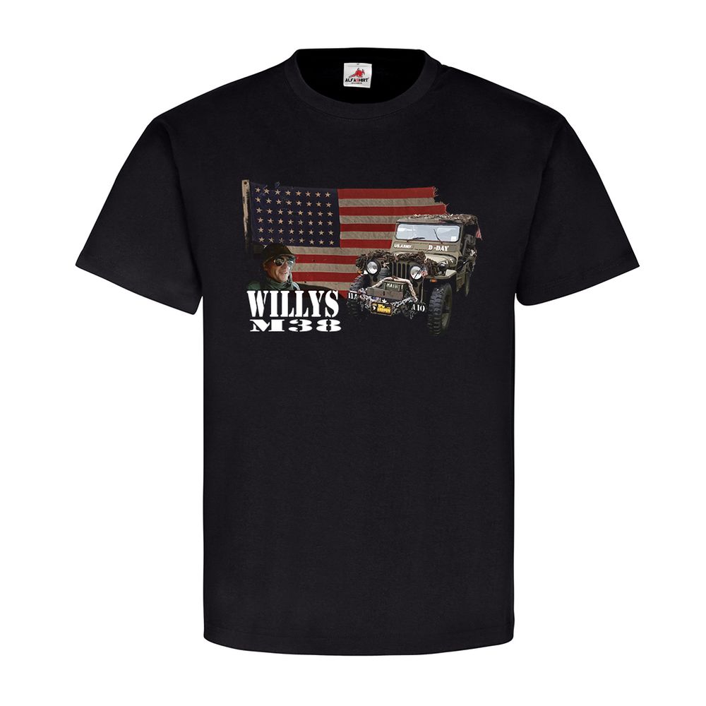 Willys M38 Geländewagen Militär US Army D-day Soldat Amerika Flagge #23024