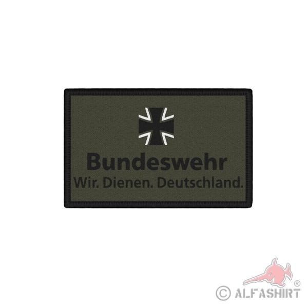 Wir dienen Deutschland Patch Bundeswehr Tarn Aufnäher BW Kreuz 7,5x4,5 #37551
