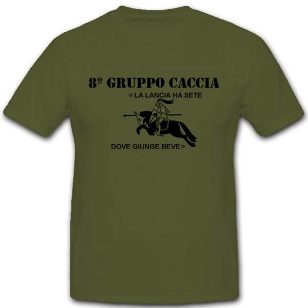 8°Gruppo Caccia Italien Wk Wappen Abzeichen Italia- T Shirt #2676
