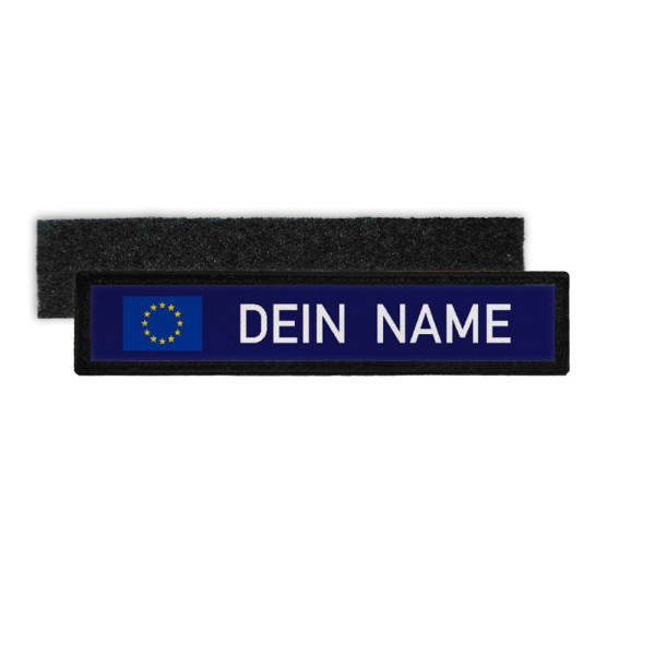 Dienst EU Namen-Schild Patch navy blau Europa Union personalisierbar #31510