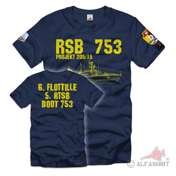 RSB 753 Projekt 205 15 Besatzung Dranske Obermaat Volksmarine T Shirt #40222