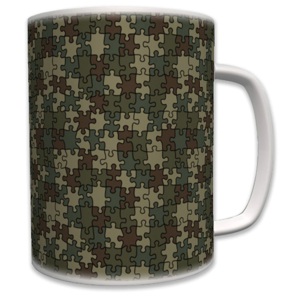 Puzzel Camouflage Tarnmuster Flecktarn- Tasse Becher Kaffee #6084
