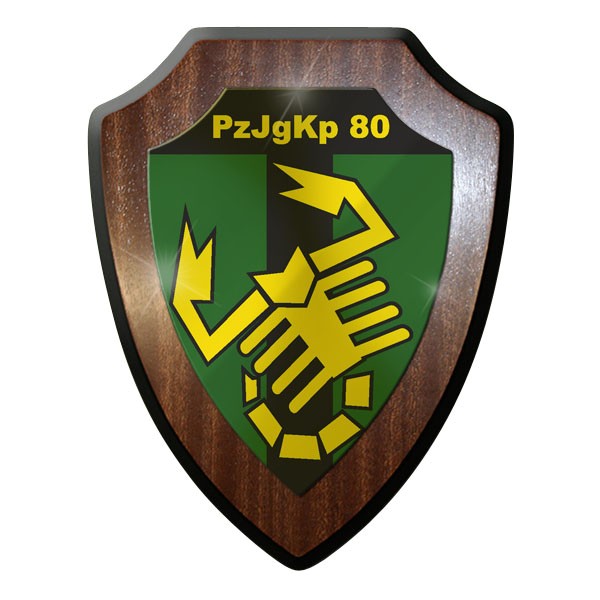 Wappenschild / Wandschild -PzJgKp 80 Panzerjäger Kompanie Bataillon #9611