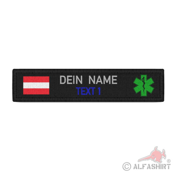 Name sign desired text patch Austria paramedic emergency lifesaver #41101