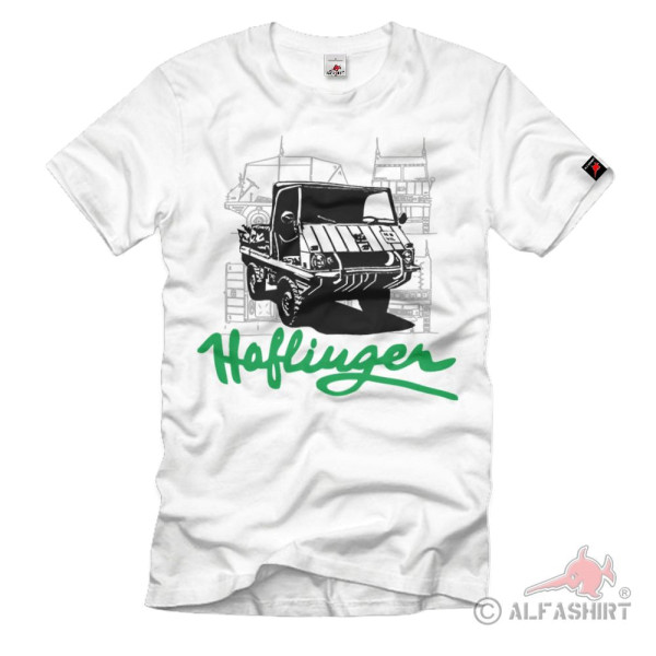 Haflinger 4x4 Oldtimer Bundesheer Österreich Geländewagen Offroad T-Shirt#36373