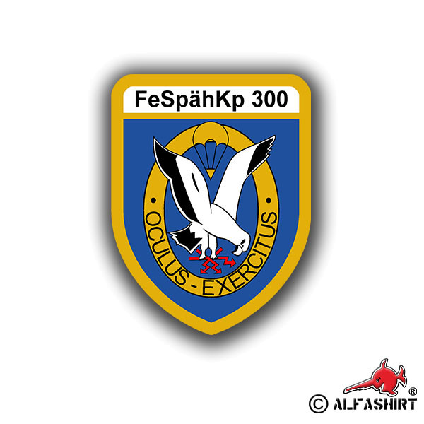 Aufkleber/Sticker Fernspähkompanie 300 FeSpähKp Fernspäher Wappen 5x7cm A725