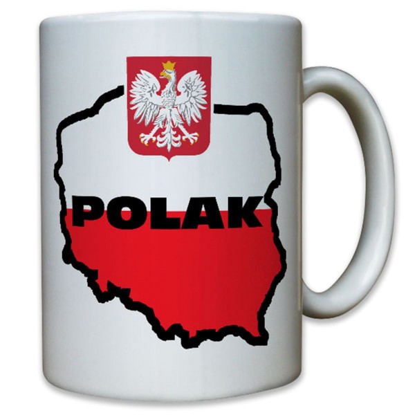 Polak Polen Polska Heimat Land Patriot Fahne Landkarte Männer - Tasse #12612