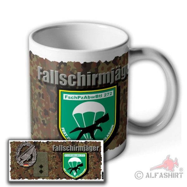 Tasse Fallschirmjäger Oberleutnant FschPzABwBtl 272 Fallschirmjäger #39035