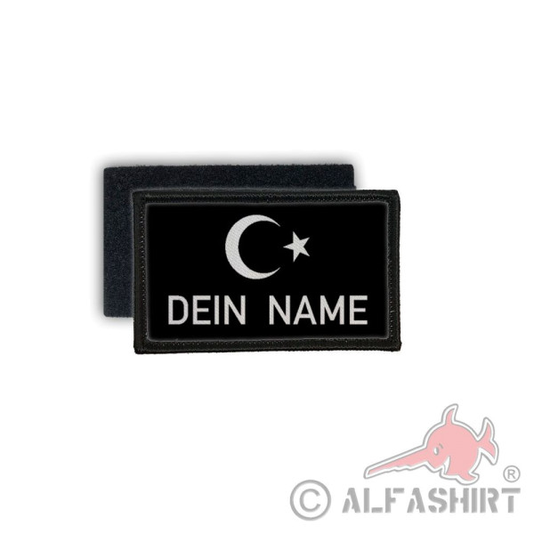 Türkei mit Namen schwarz Osmanen Halbmond Stern Aufnäher Patch7,5x4,5cm#25527