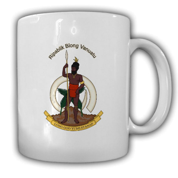 Tasse Republik Vanuatu Wappen_Emblem Ripablik Blong Vanuatu Kaffee Becher #14015