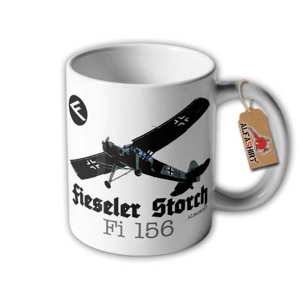 Cup Fieseler Fi 156 Stork Airplane Air Force STOL Hangelar Flying # 32297