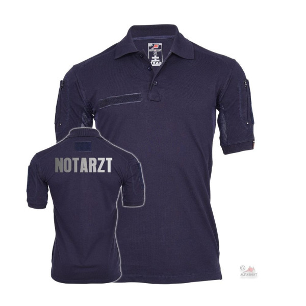 Tactical polo shirt dark blue reflective lettering emergency doctor doctor emergency #42537
