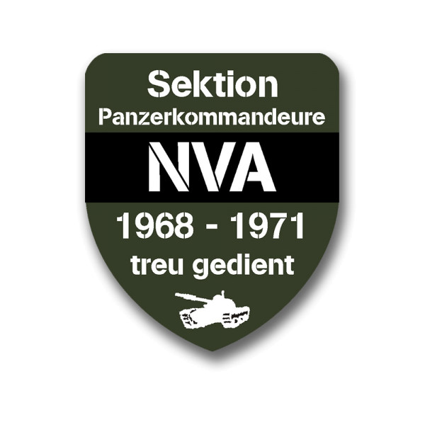 Aufkleber Panzer Kommandeur NVA DDR 1968-1971 Treue Anhänger 7x6cm